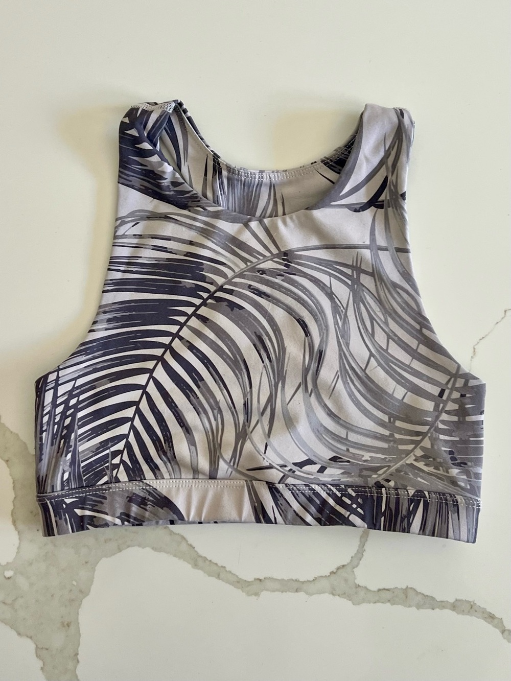 🧘🏻♀️🌴 Spiritual Gangster Girls Size 10 Palm Leaf Sports Bra Crop Top